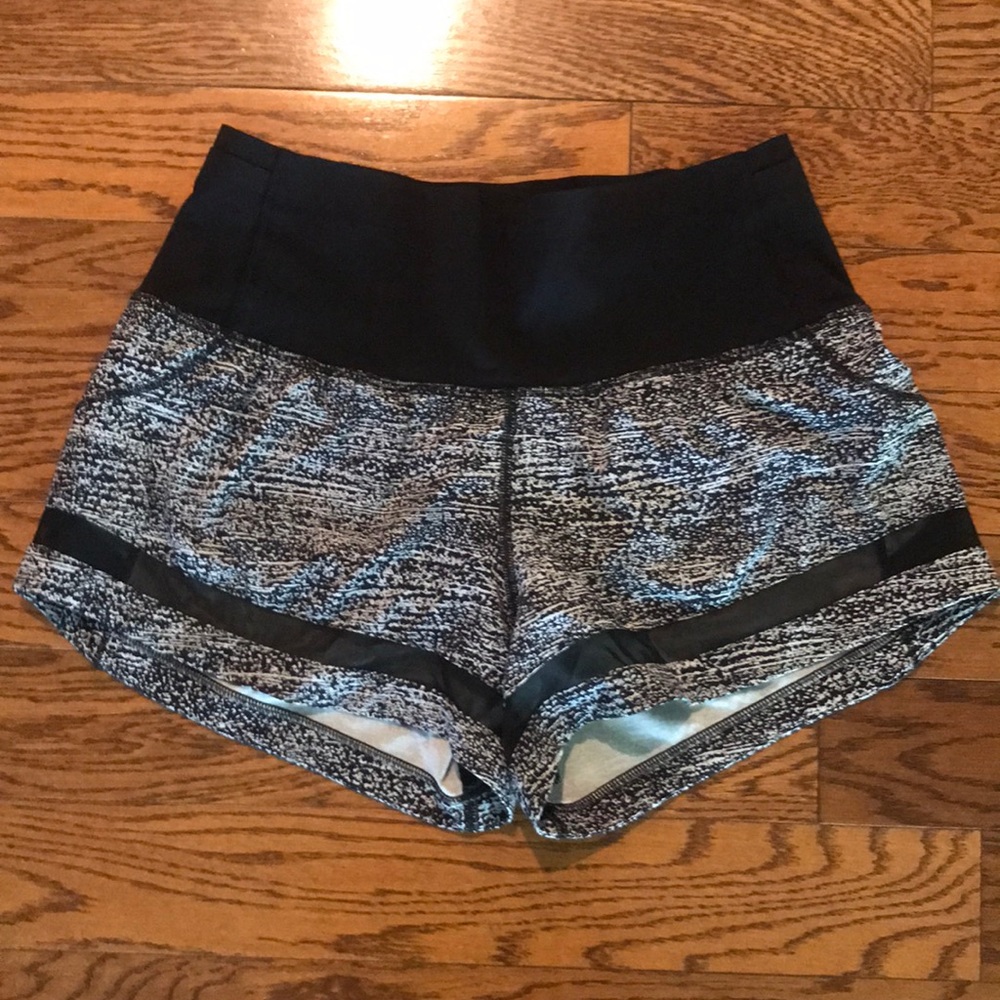 Lululemon shorts. Black and white. Size 4.
